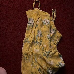 Yellow floral jumpsuit